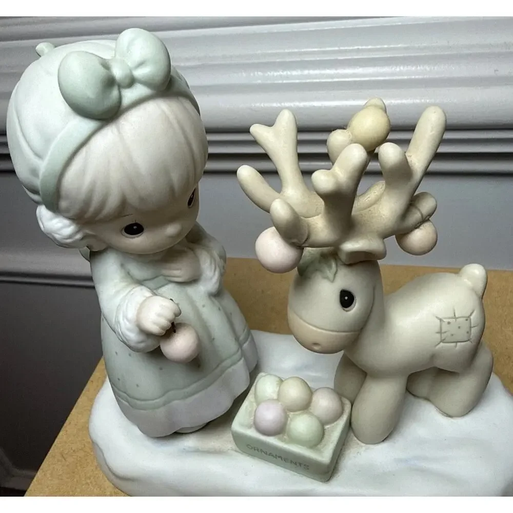 Precious Moments Merry Christmas Deer 522317 Enesco 1989 Box Sam Butcher